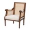 Bali & Pari Desmond Traditional French Beige Fabric and Walnut Brown Finished Wood Accent Chair 238-13313-ZORO - alternate 1